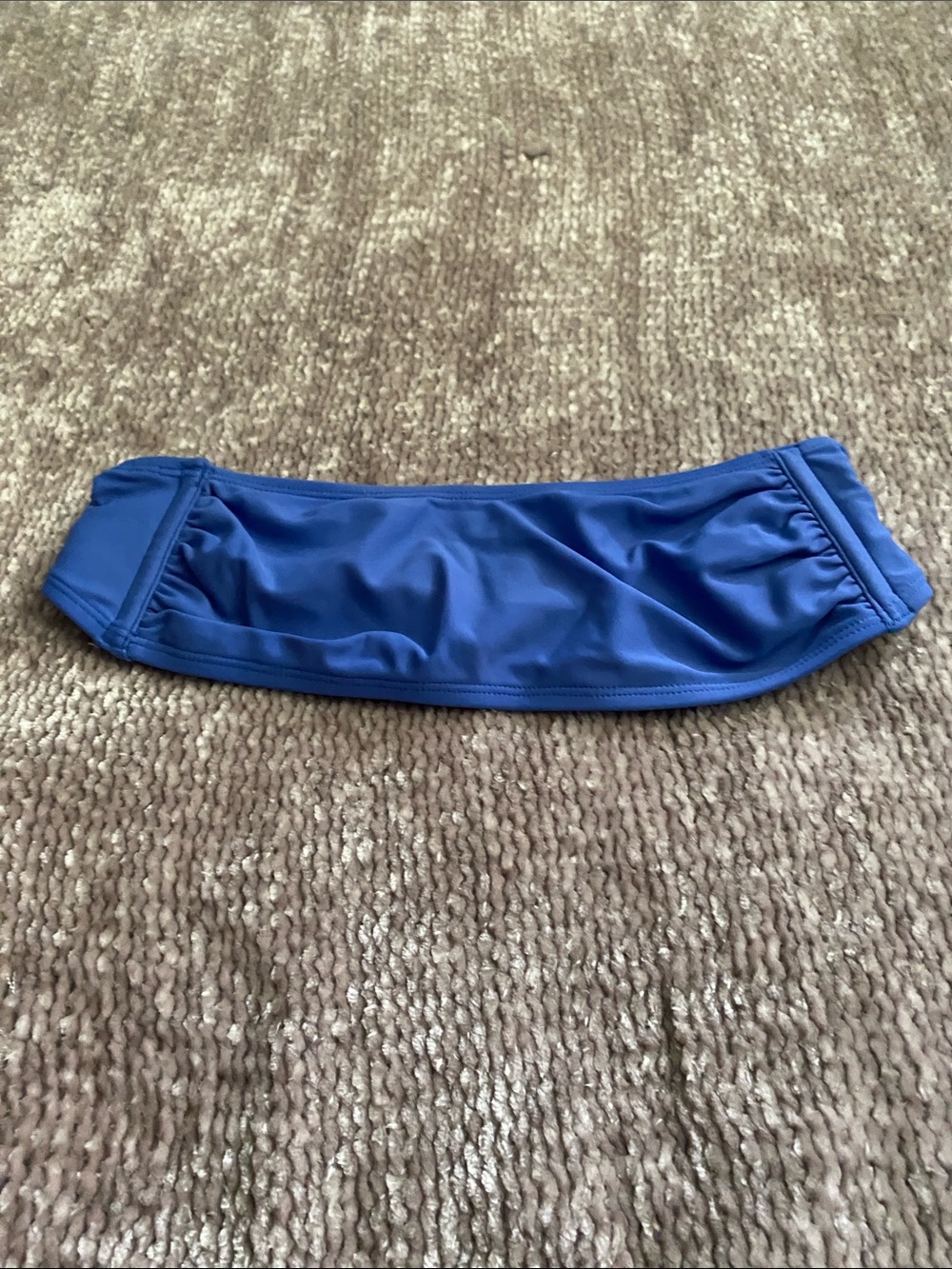 Blue Bandeau Swim Top